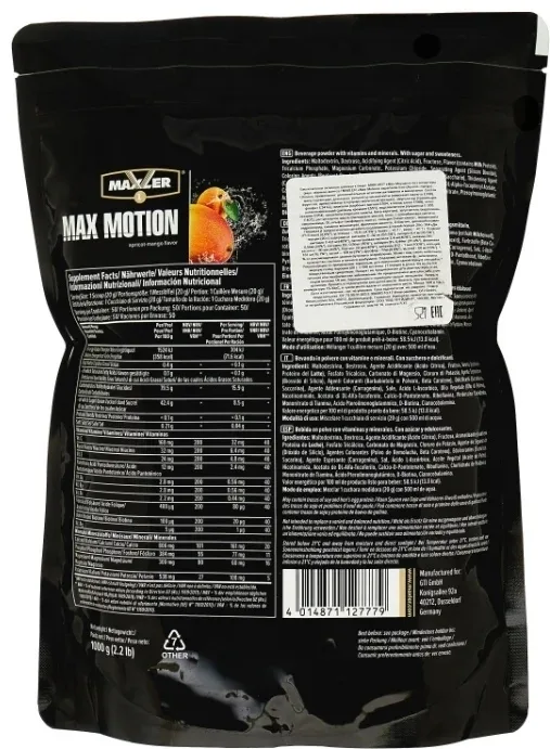 Изотоник Maxler Max Motion - Apricot-Mango 1000г (7779)