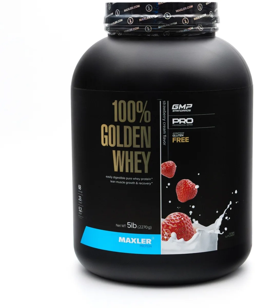 Протеин Maxler 100% Golden Whey Protein Strawberry 2270г (4638)