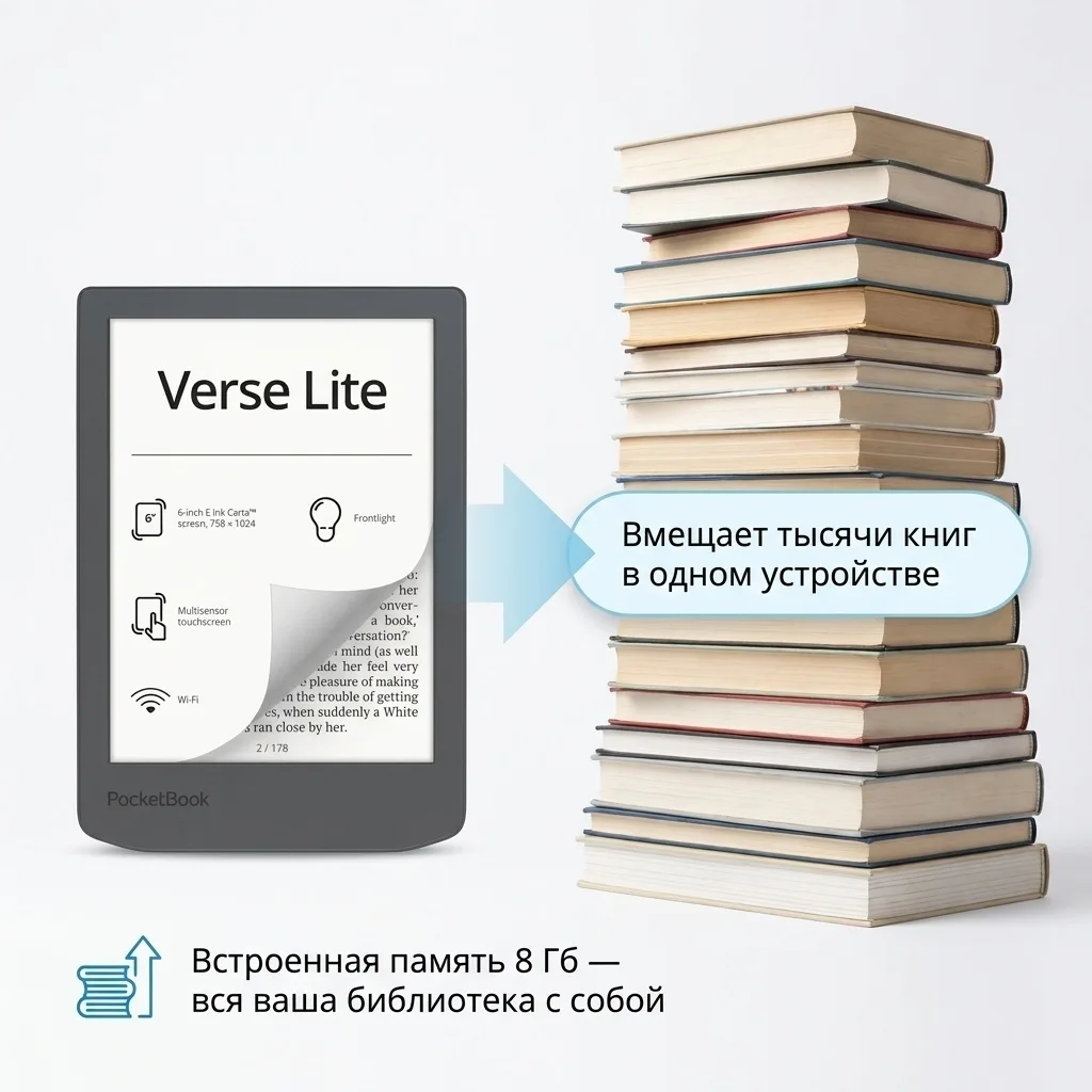 Электронная книга Pocketbook PB619-T-CIS серый