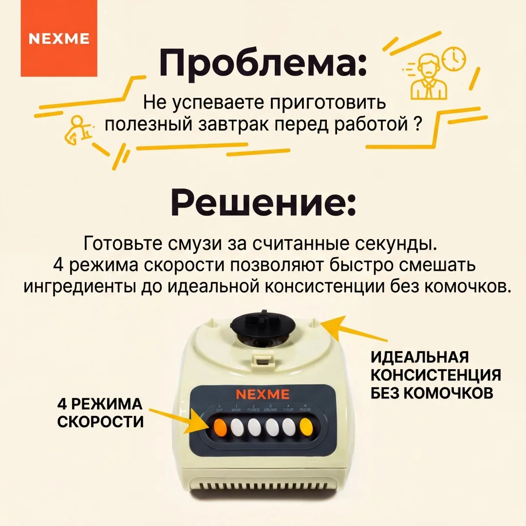 Блендер NEXME PB-999