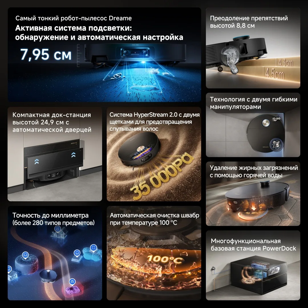 Робот-пылесос Dreame X60 Master Черный