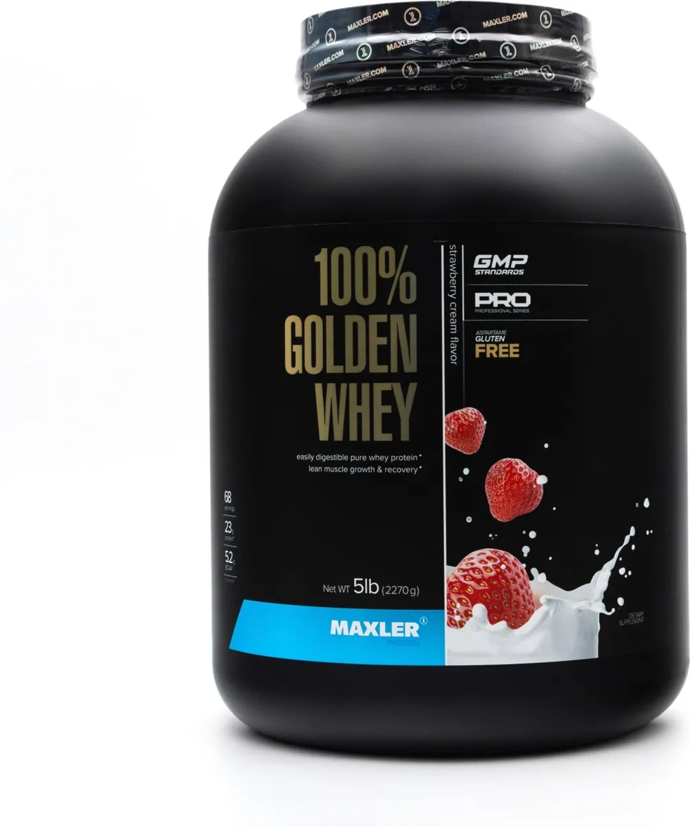 Протеин Maxler 100% Golden Whey Protein Strawberry 2270г (4638)