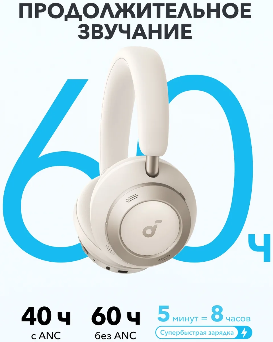 Наушники Soundcore Space One Pro White