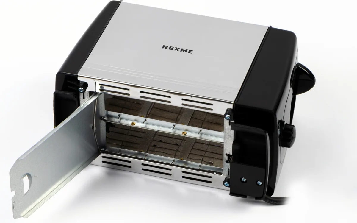 Тостер NEXME QLT-228B стальной