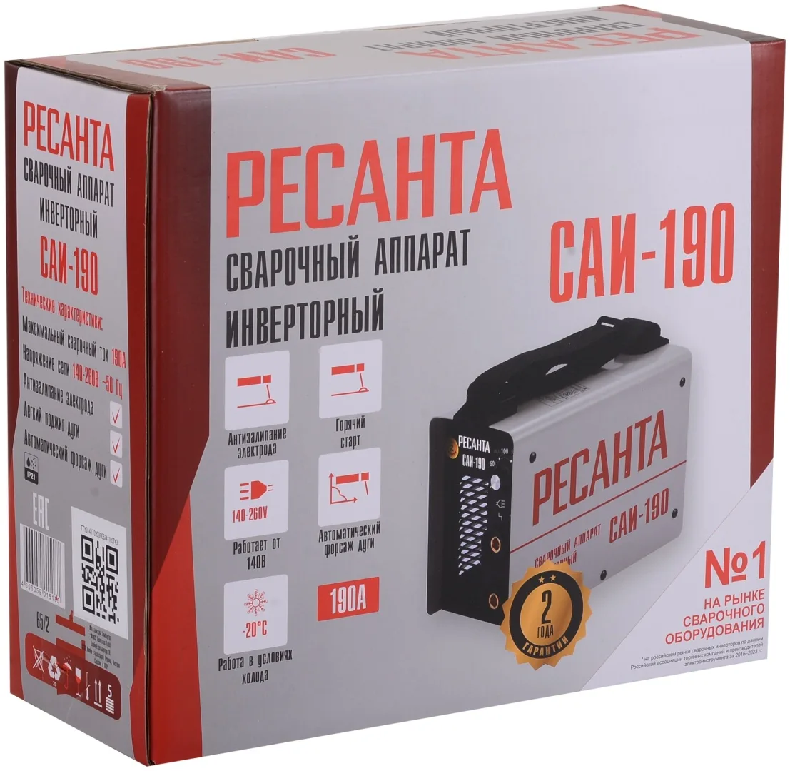 Сварочный аппарат инверторный Ресанта САИ190