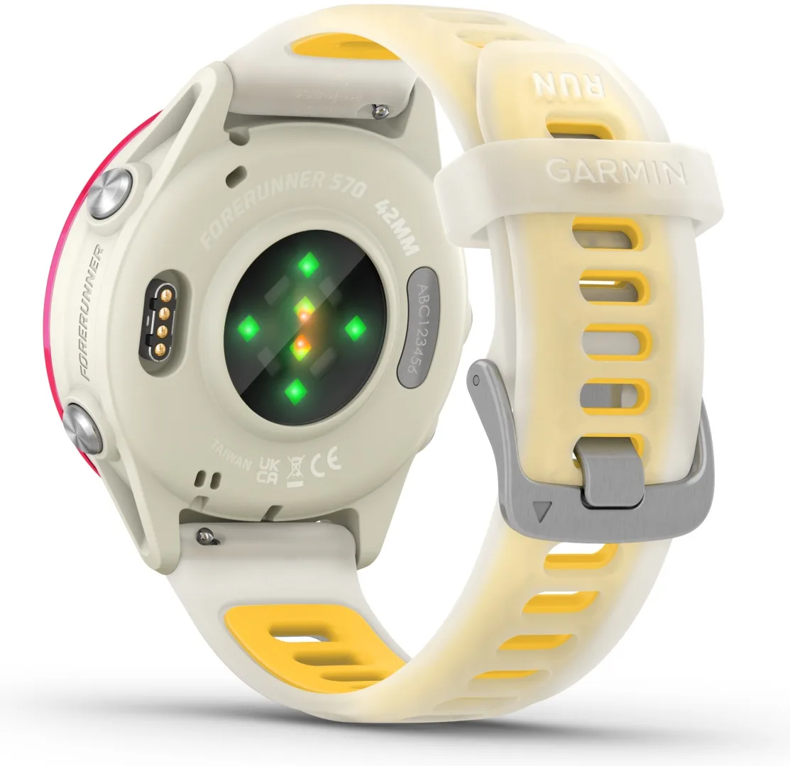 Смарт-часы Garmin Forerunner 570 42 мм белый-желтый (02970-02)