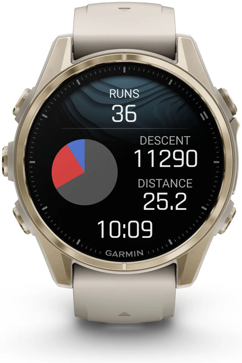 Смарт-часы Garmin Fenix 8 43 мм золотистый-бежевый (02903-11)