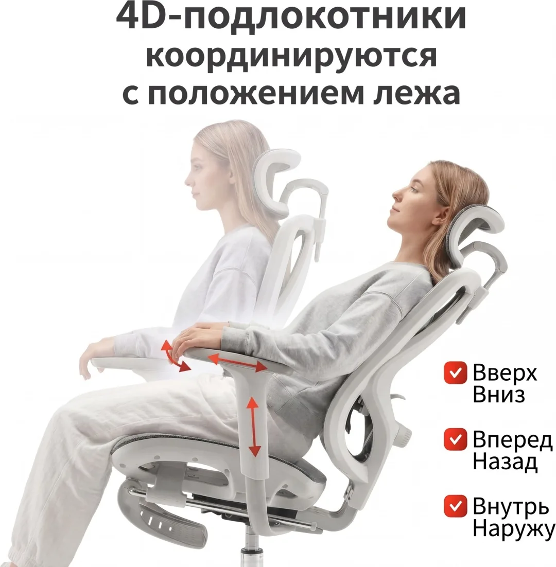 Компьютерное кресло SIHOO M57B-N105 Серый