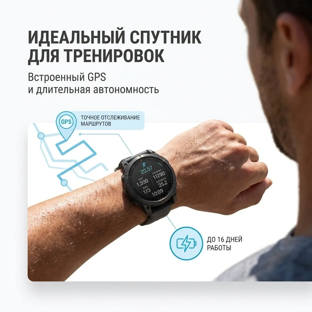 Смарт-часы Garmin Fenix 8 47 мм черный (02904-21)