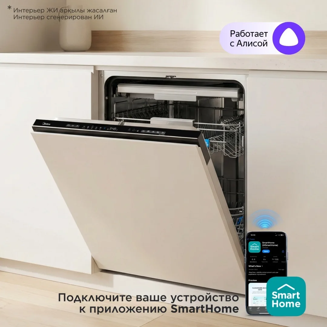 Встраиваемая посуд.машина Midea MID60S350i-C