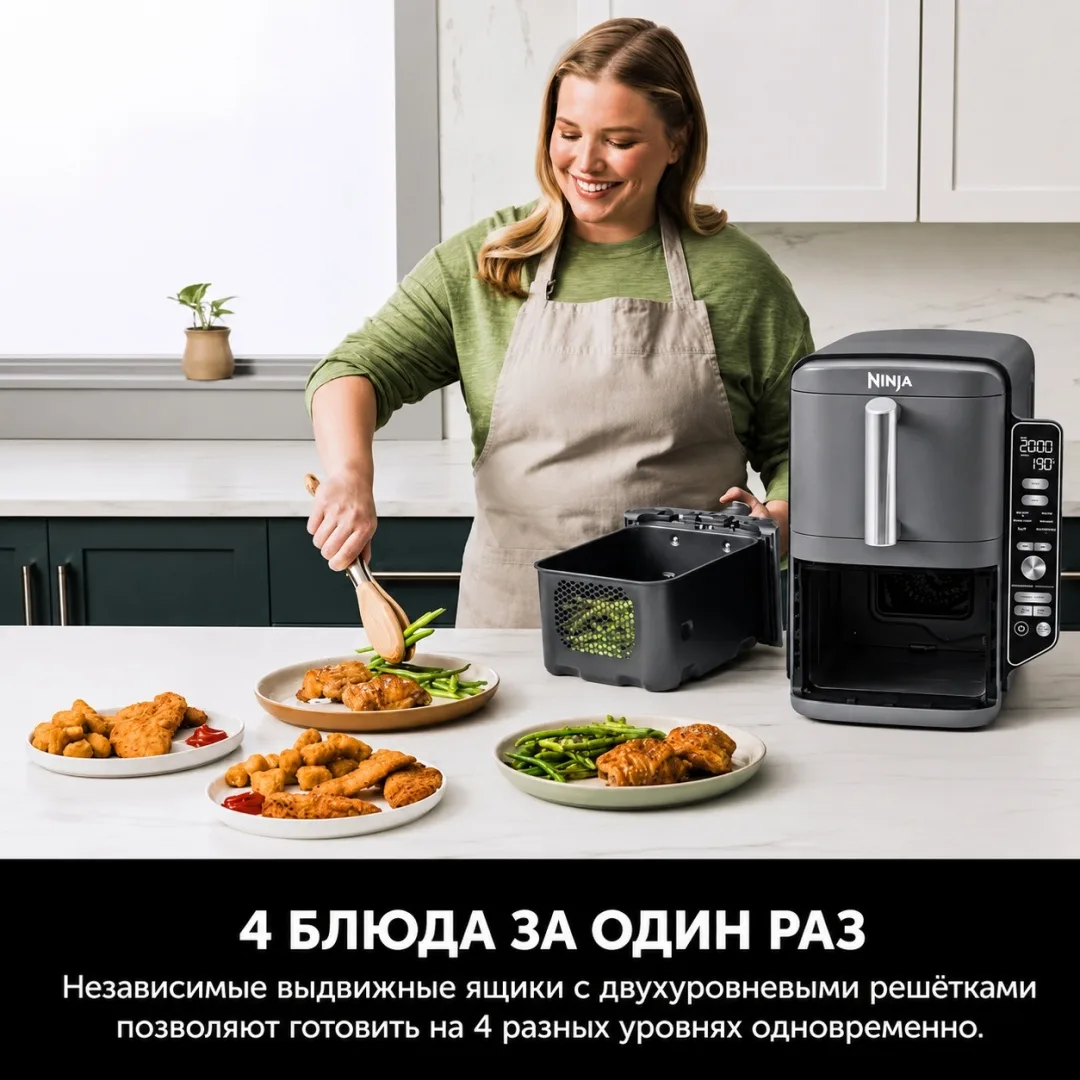 Аэрофритюрница Ninja SL400EU черный