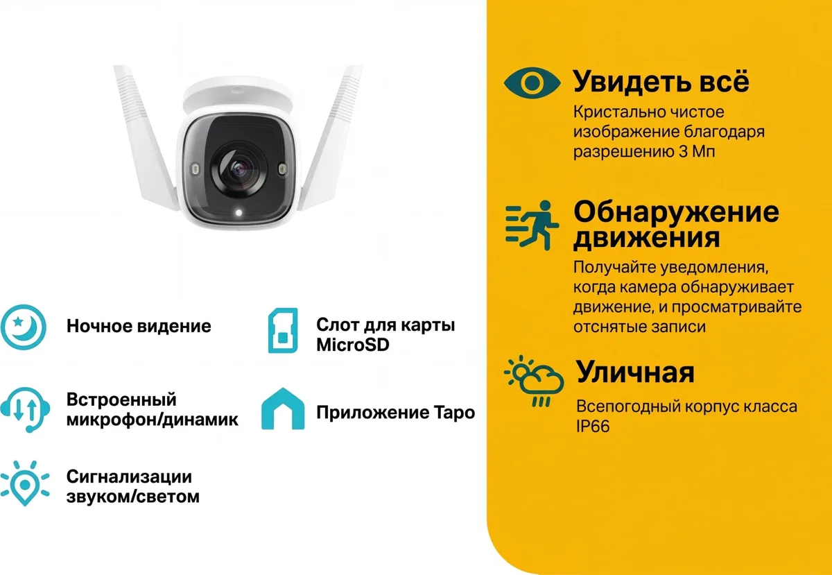 Камера видеонаблюдения TP-LINK Tapo TC65