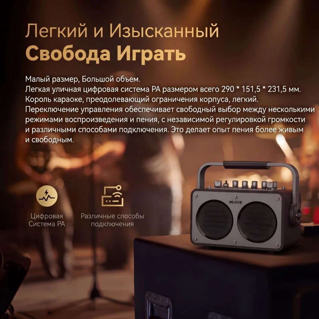 Портативная колонка MLOVE S1 Черный