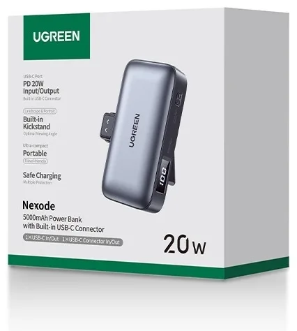 Внешний аккумулятор UGREEN PB503 35338 5000 мАч серый