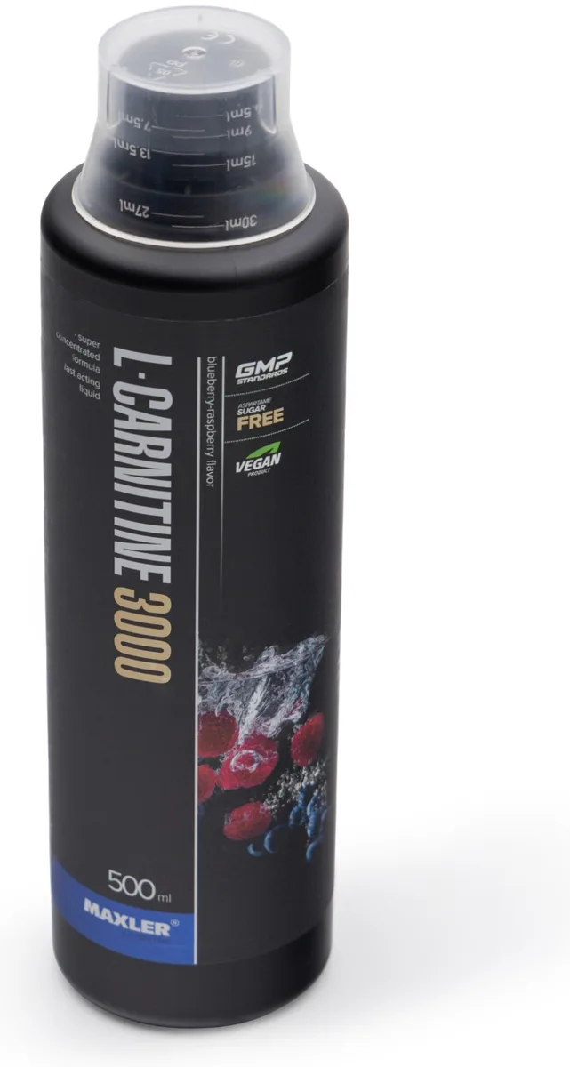 Аминокислота Maxler L-Carnitine 3000 Blueberry Raspberry 500 мл (0942)