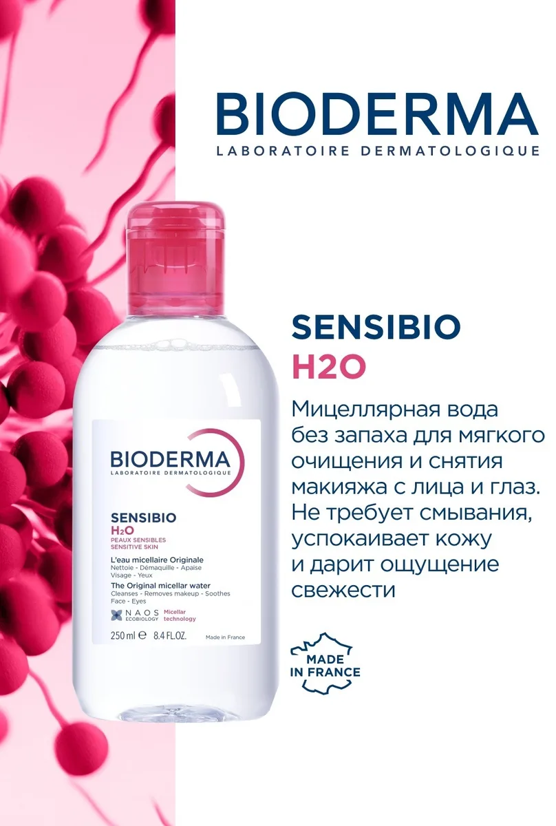 Мицеллярная вода Bioderma Sensibio 250мл