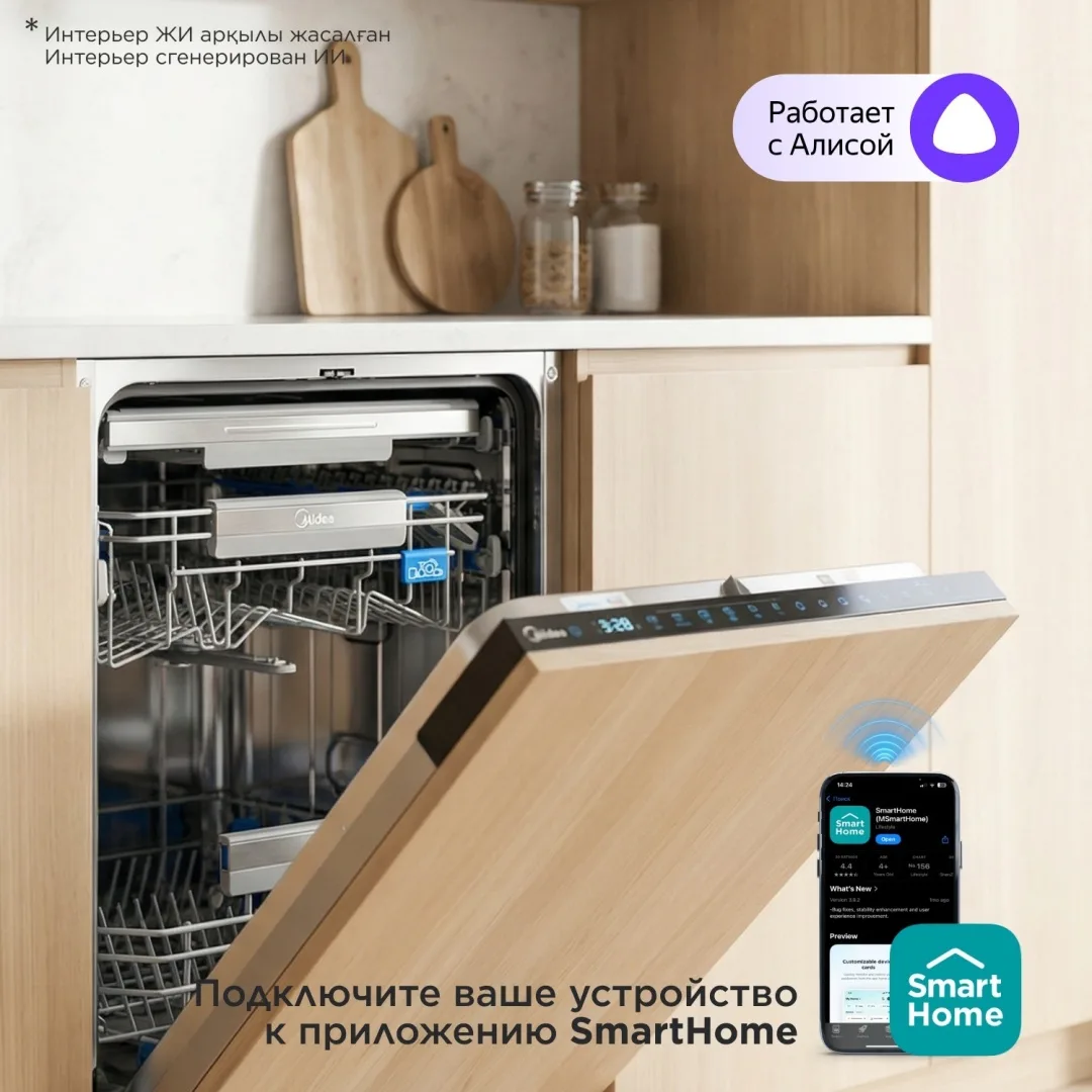 Посудомоечная машина Midea MDWB-4529TQ стальной