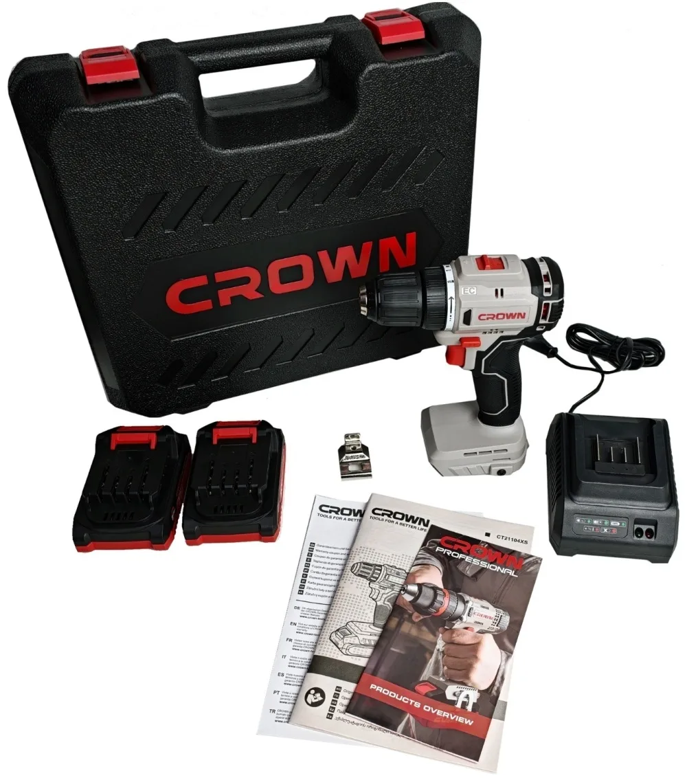 Дрель-шуруповерт CROWN CT21104HXS-2 BMC 20 В