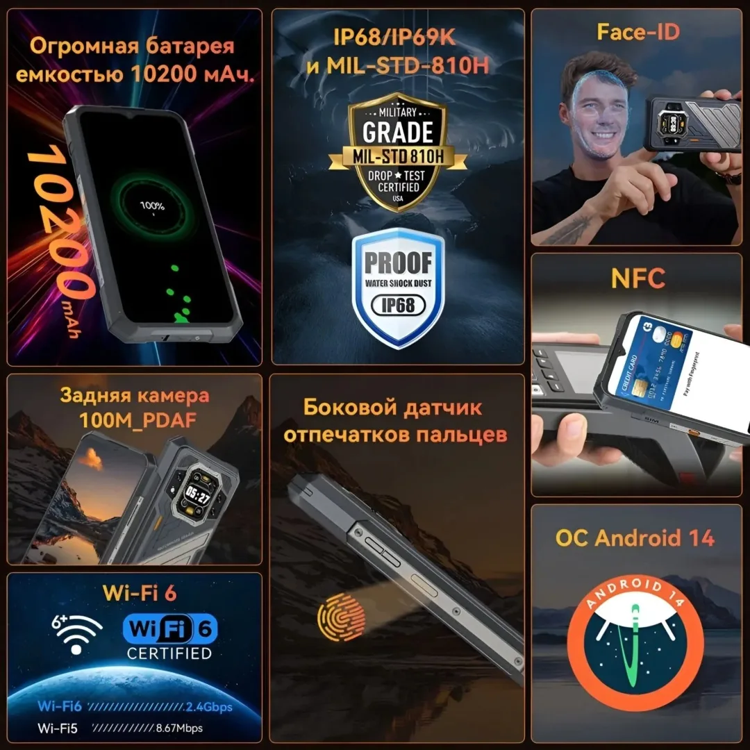 Смартфон CUBOT KINGKONG X Pro 24/256GB Black