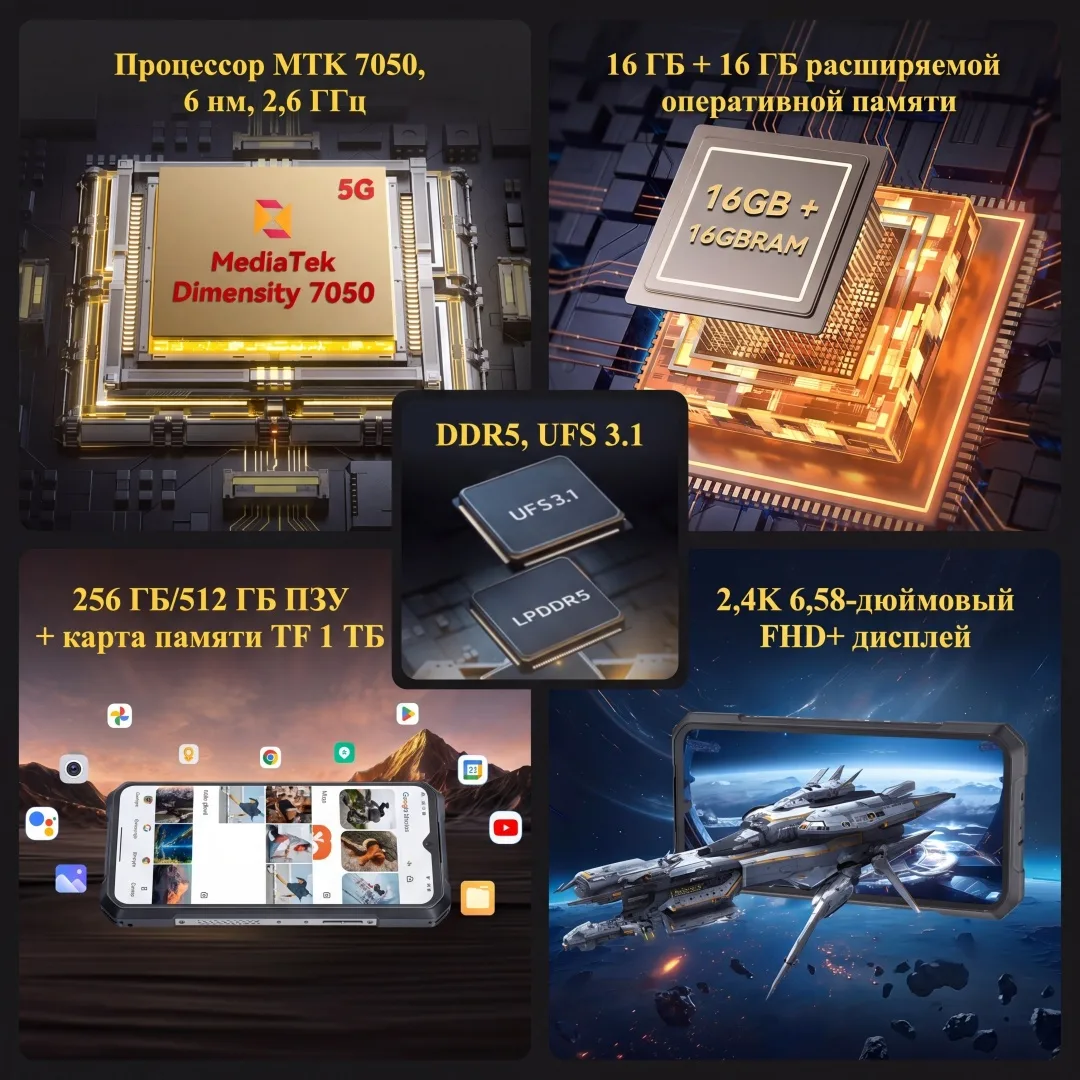 Смартфон CUBOT KINGKONG X 16/512GB Black