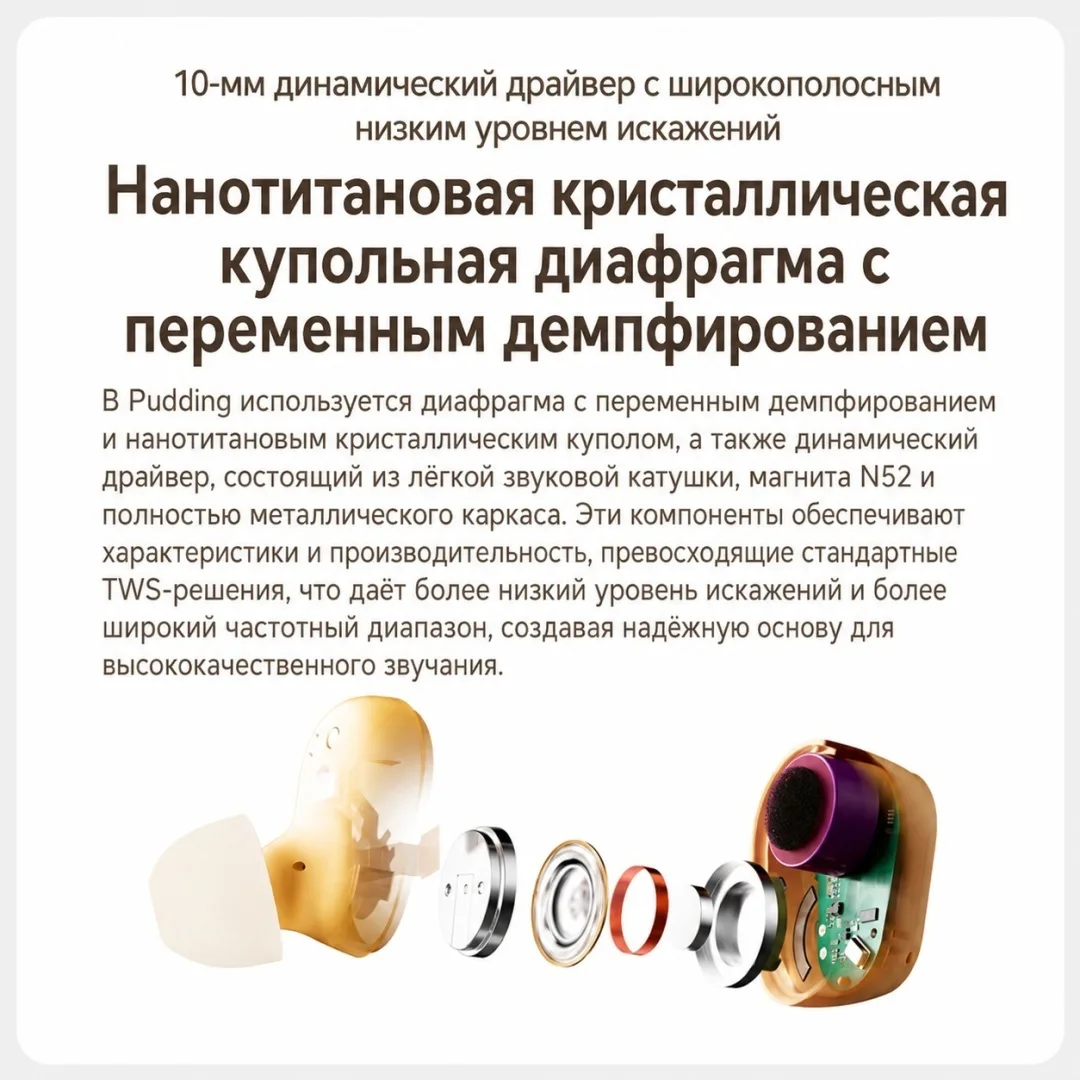 Наушники Moondrop Pudding Черный