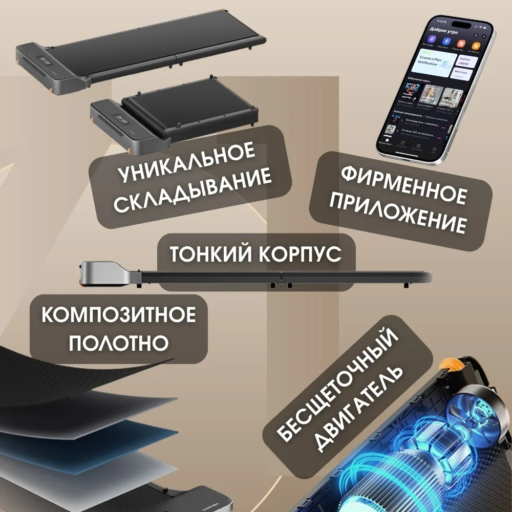 Беговая дорожка KINGSMITH WalkingPad Z1F WP400F4 Черный