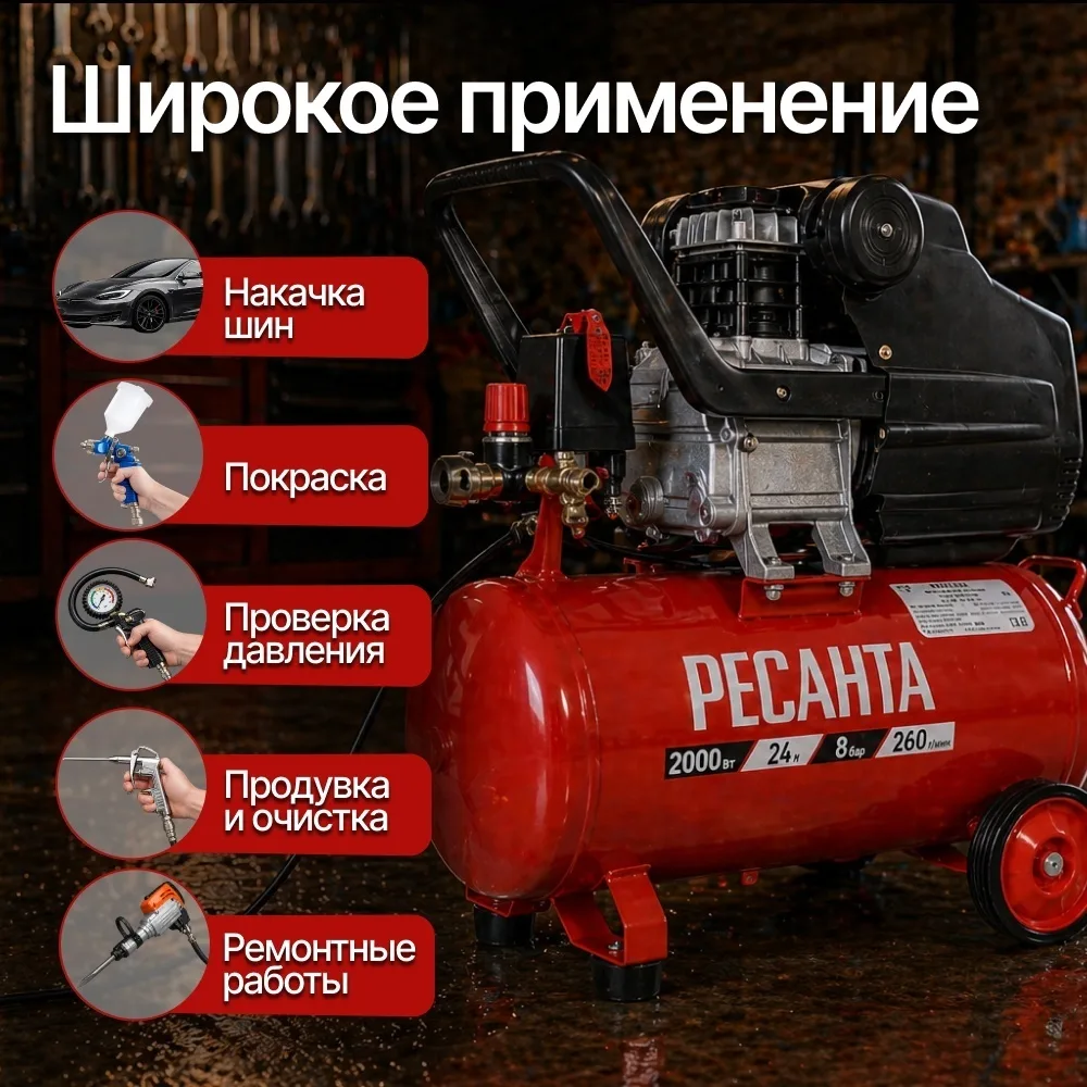 Компрессор Ресанта КП-24/260М