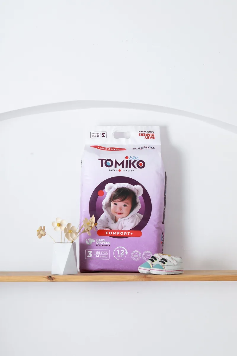 Подгузники-трусики TOMIKO Comfort+ M 58 шт (5-10 кг)