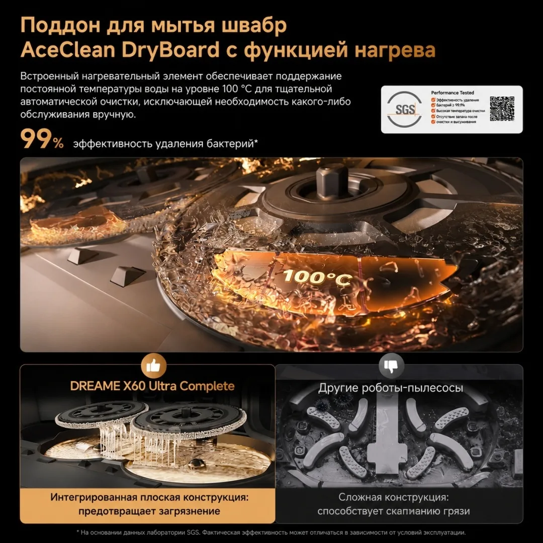 Робот-пылесос Dreame X60 Ultra Complete Черный