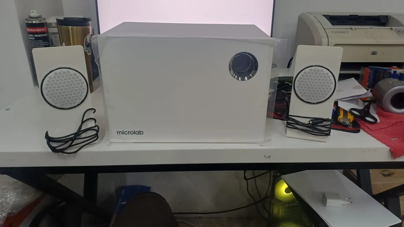 Колонки компьютерные Microlab M-660BT Белый, Уценка — фото дефекта 3
