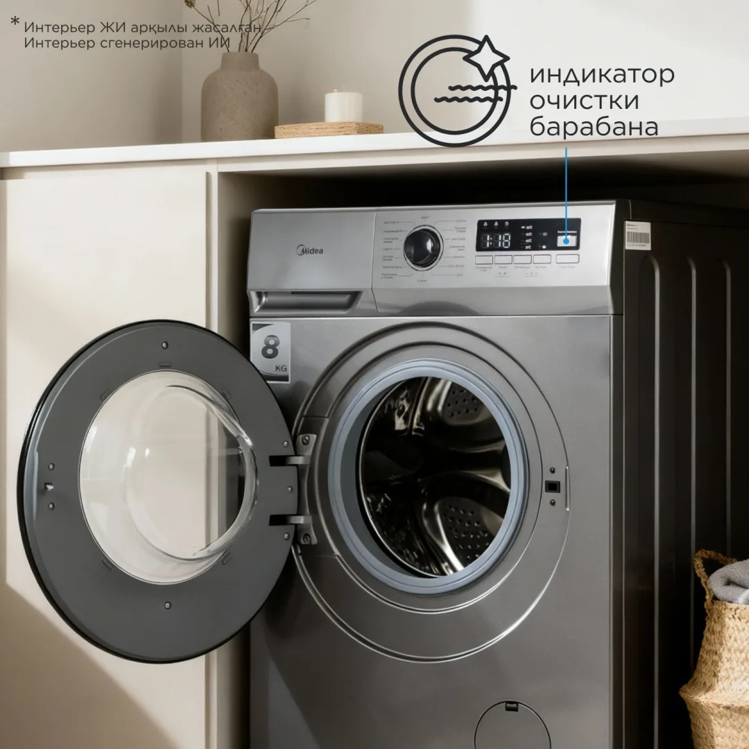 Стиральная машина Midea MFN03W80B/S-KZ серый