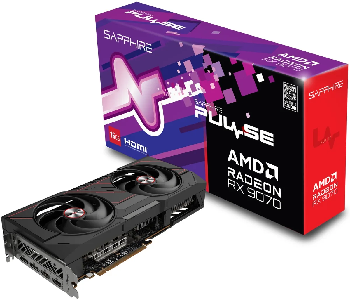 Видеокарта SAPPHIRE PULSE AMD Radeon RX 9070 16GB