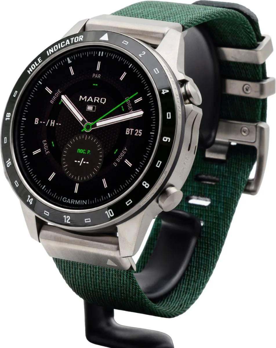 Смарт-часы Garmin MARQ Golfer Gen 2 серебристый-зеленый (02648-21)