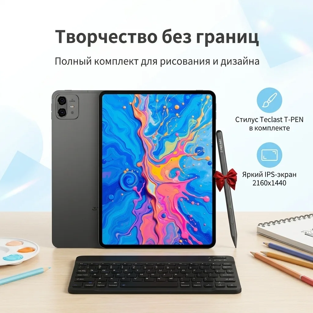 Планшет Teclast Artpad Pro 12.7" 8/256GB Серый + подарок (УТ-00007776, УТ-00003097)