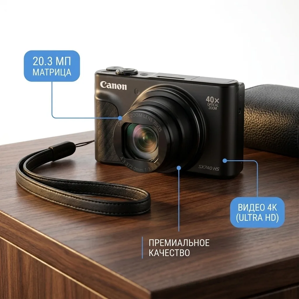 Фотокамера Canon PowerShot SX740 HS LITE BK TRAVEL SR SEE
