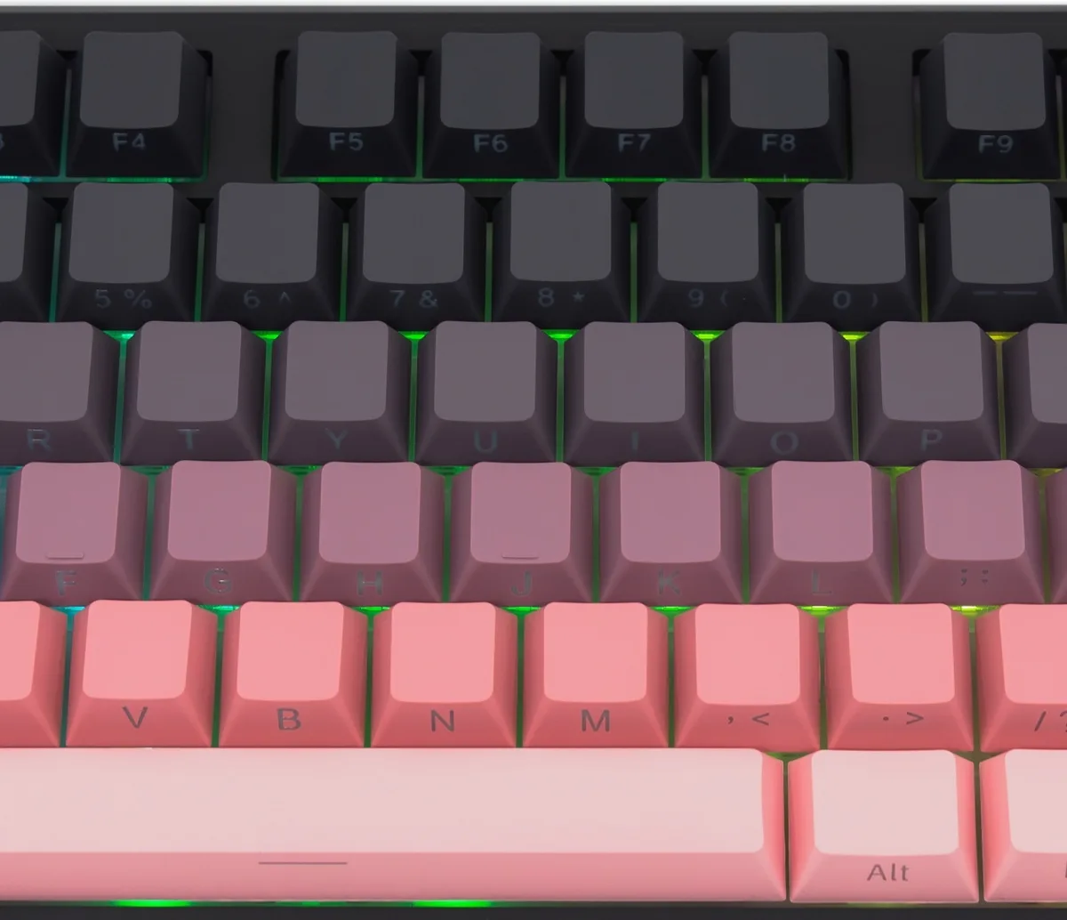 Клавиатура AULA F87 Pro Blank Черно-Розовый (2643)