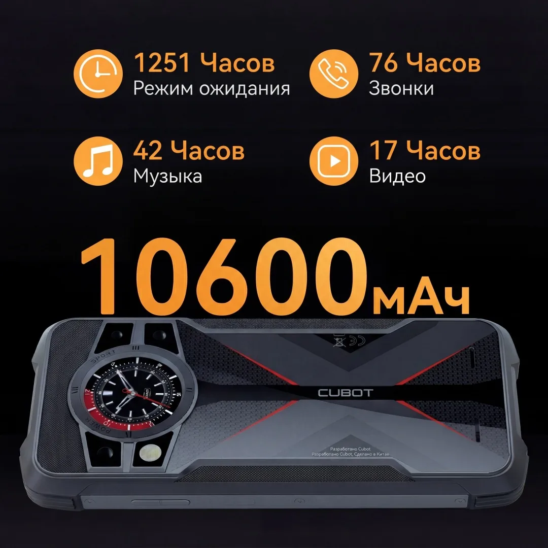 Смартфон CUBOT KINGKONG 9 12/256GB Black