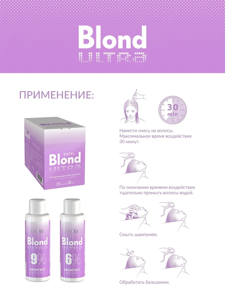 Окислитель для волос ESTEL ULTRA BLOND 6% 60 мл (7980)