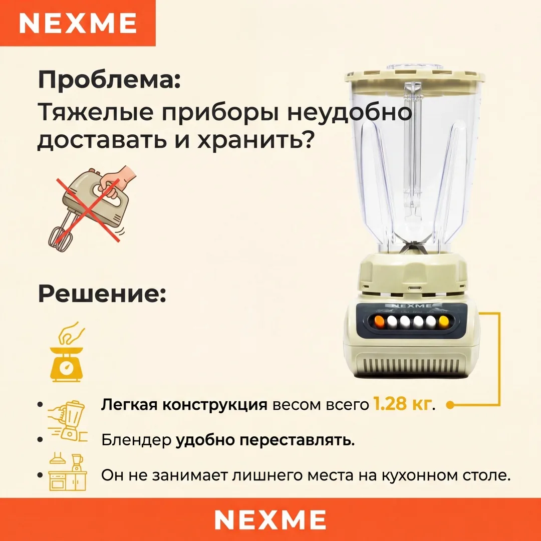 Блендер NEXME PB-999