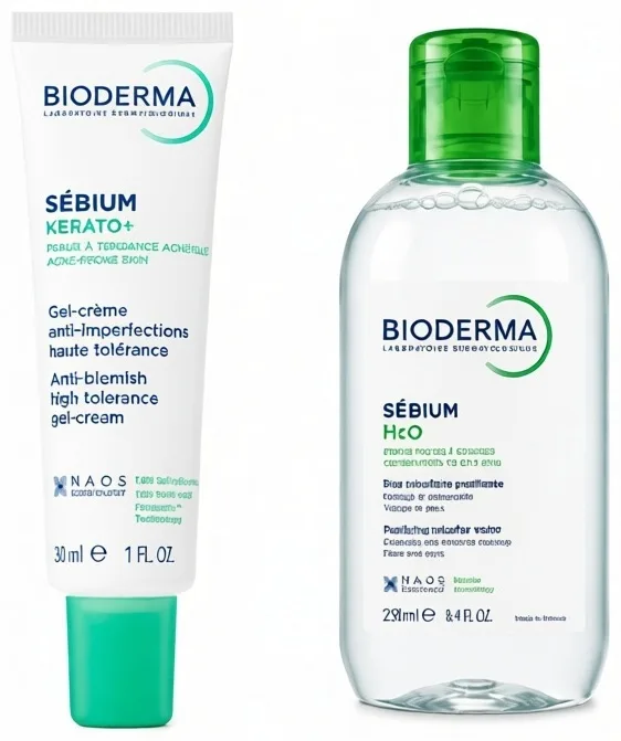 Набор Bioderma Sebium Kerato+ 30мл + Sebium H2O 250мл в подарок