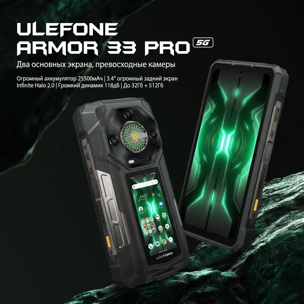 Смартфон Ulefone Armor 33 Pro 16 ГБ/512 ГБ черный