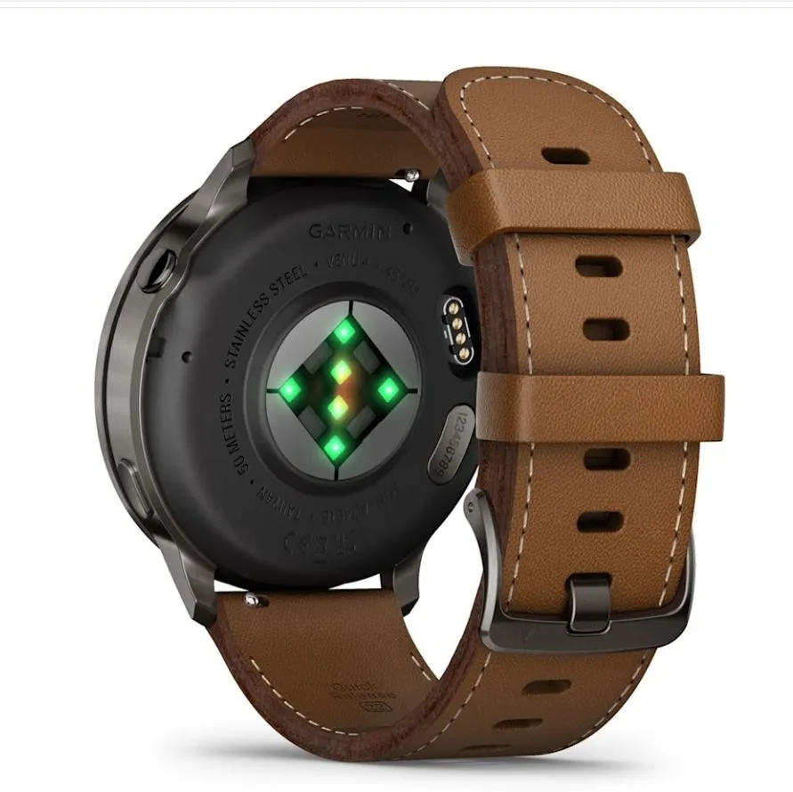 Смарт-часы Garmin VENU 4 45 мм черный-коричневый (03014-03)