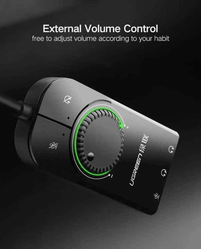 Звуковая карта UGREEN CM129 40964 Черный