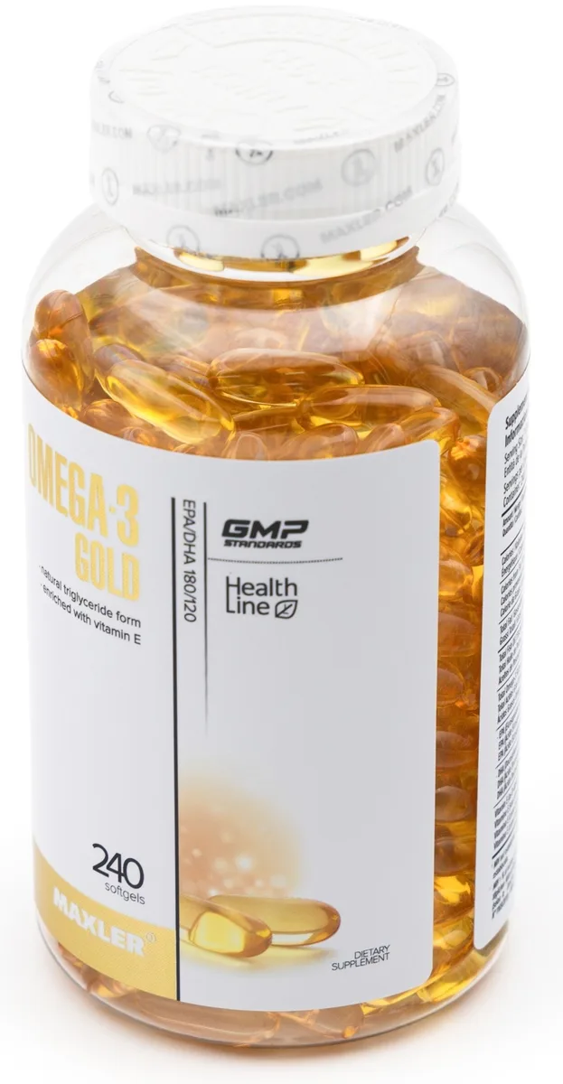 Витамин Maxler Omega-3 Gold капсулы 240 шт (1711)