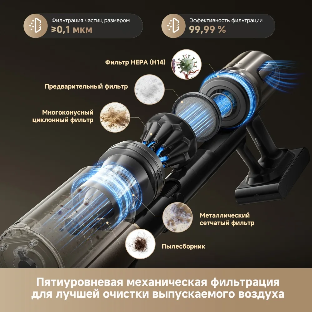 Беспроводной ручной пылесос Dreame Z40 AquaCycle Pro Черный