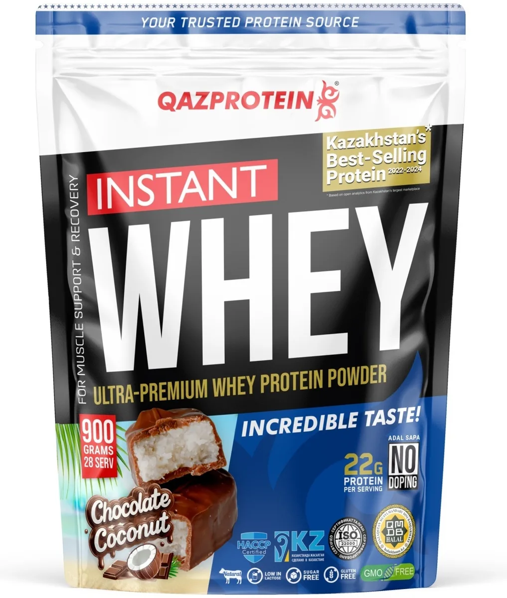 Протеин Qazprotein Instant WHEY 900г Шоколад с кокосом (4041)