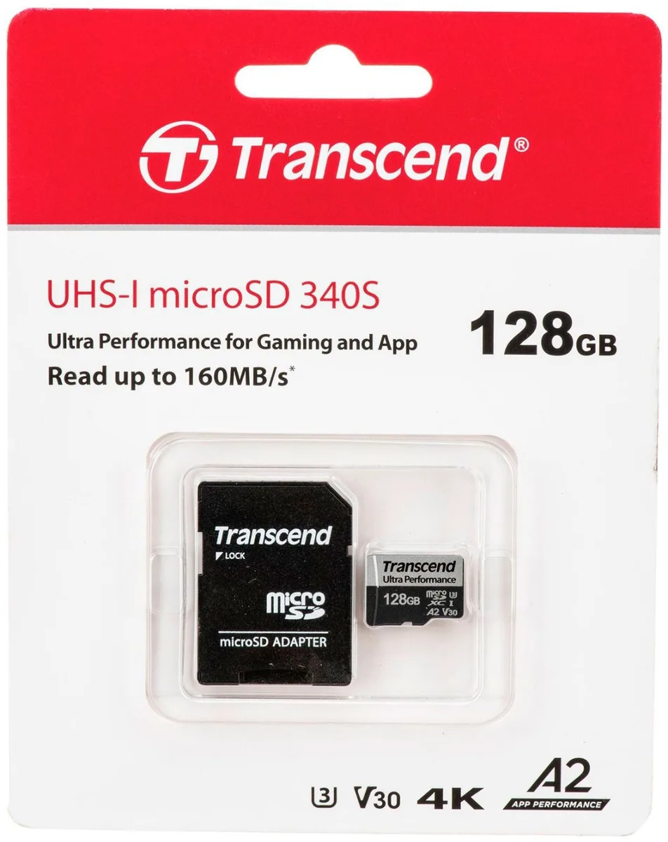 Карта памяти Transcend MicroSD 128GB Class 10 U3 TS128GUSD340S