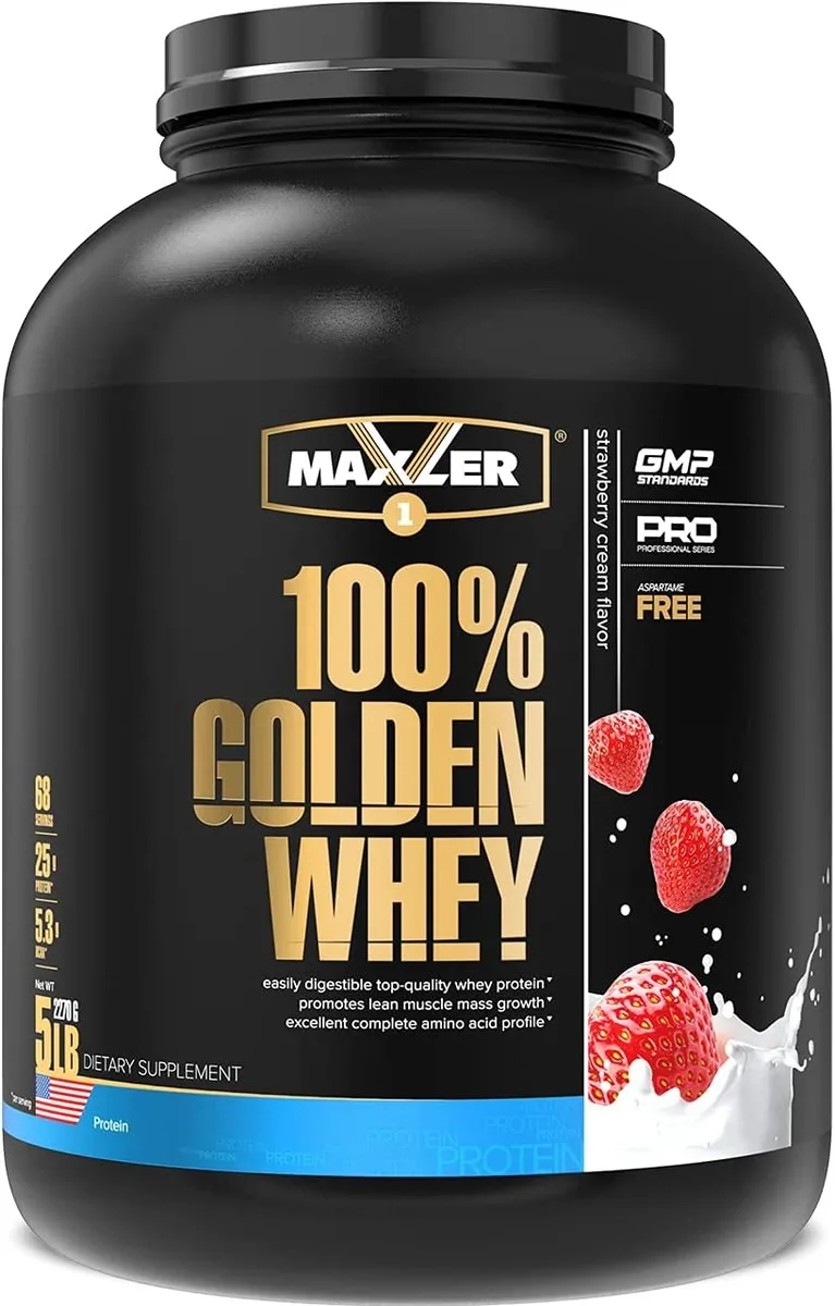 Протеин Maxler 100% Golden Whey Protein Strawberry 2270г (4638)