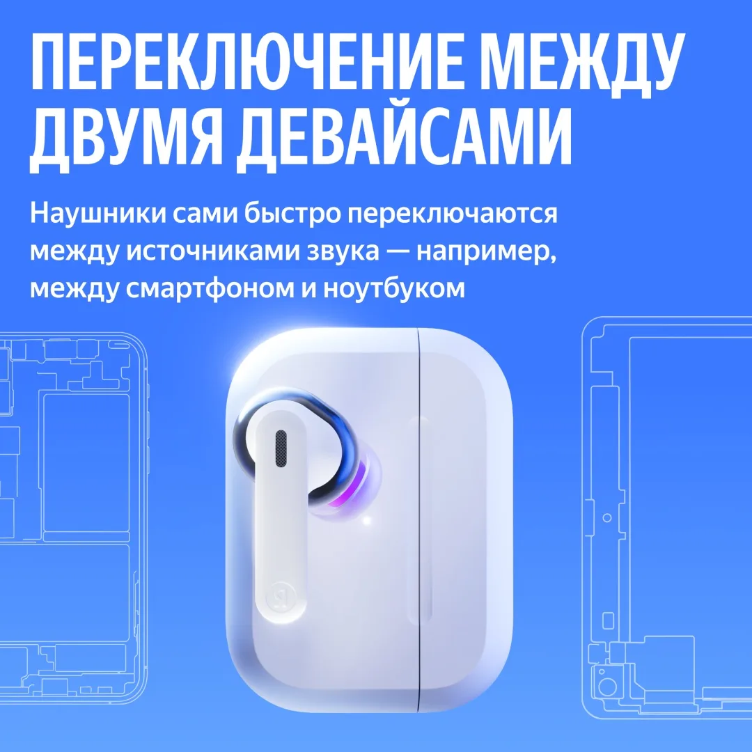 Наушники беспроводныеYandex Дропс YNDX-00150WHT Белый