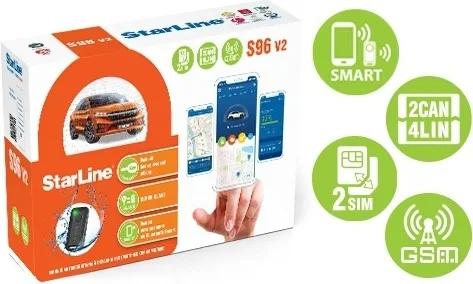 Автосигнализация StarLine S96 v2 (BT 2CAN-4LIN GSM)